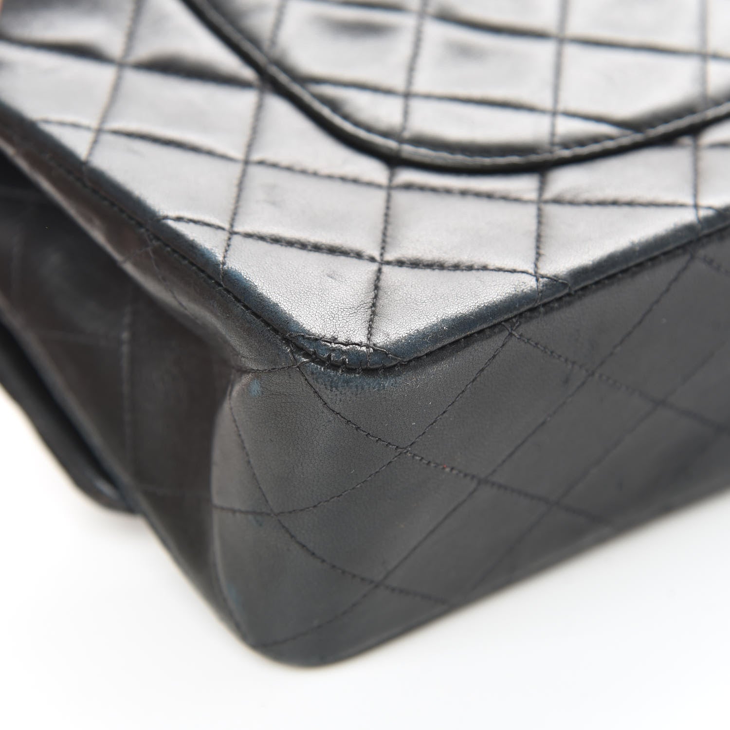 Chanel Lambskin Quilted Medium Double Flap Black 13 of 19