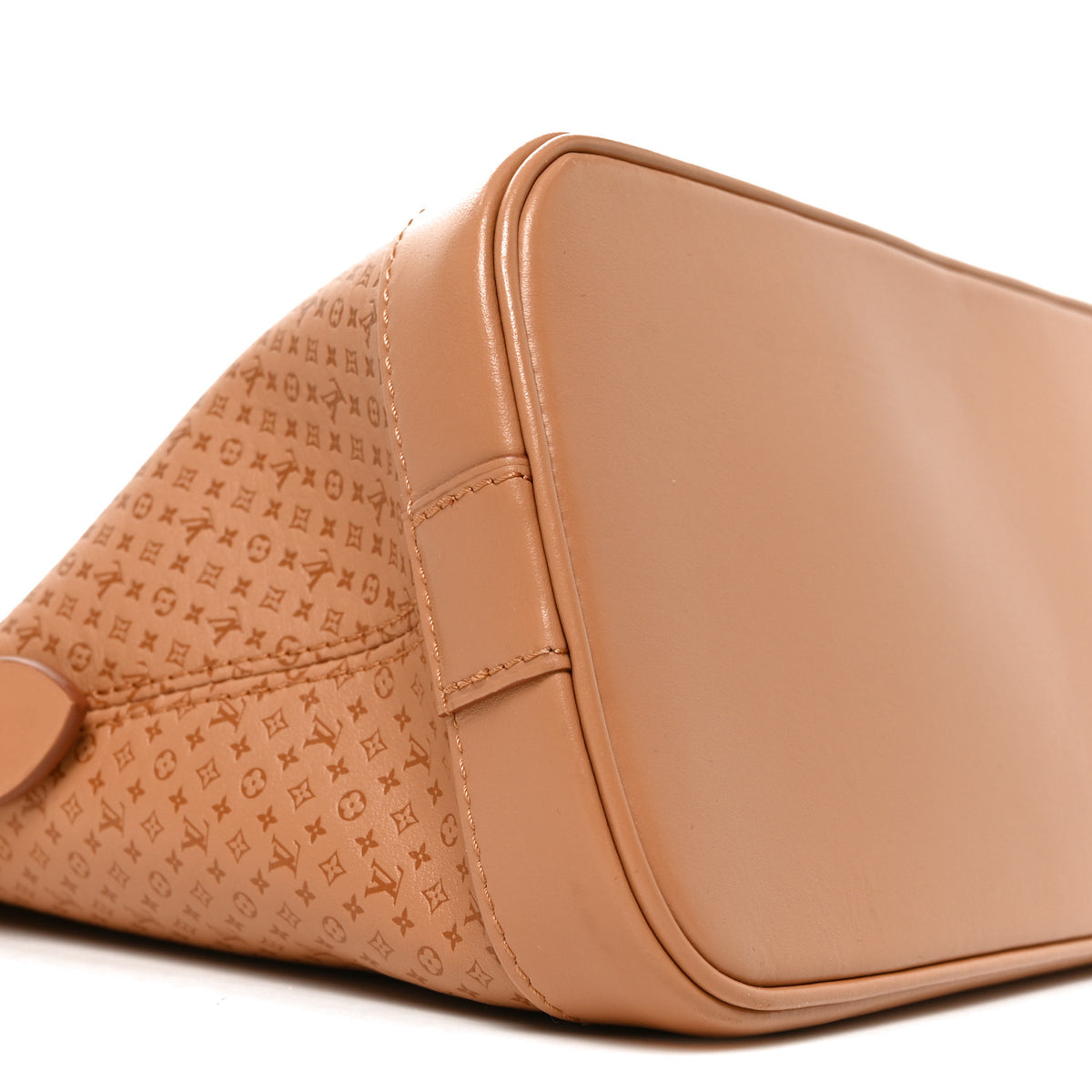 Louis Vuitton Calfskin Minigram Alma MM Soft Hazelnut 8 of 9