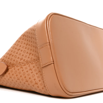 Louis Vuitton Calfskin Minigram Alma MM Soft Hazelnut 8 of 9