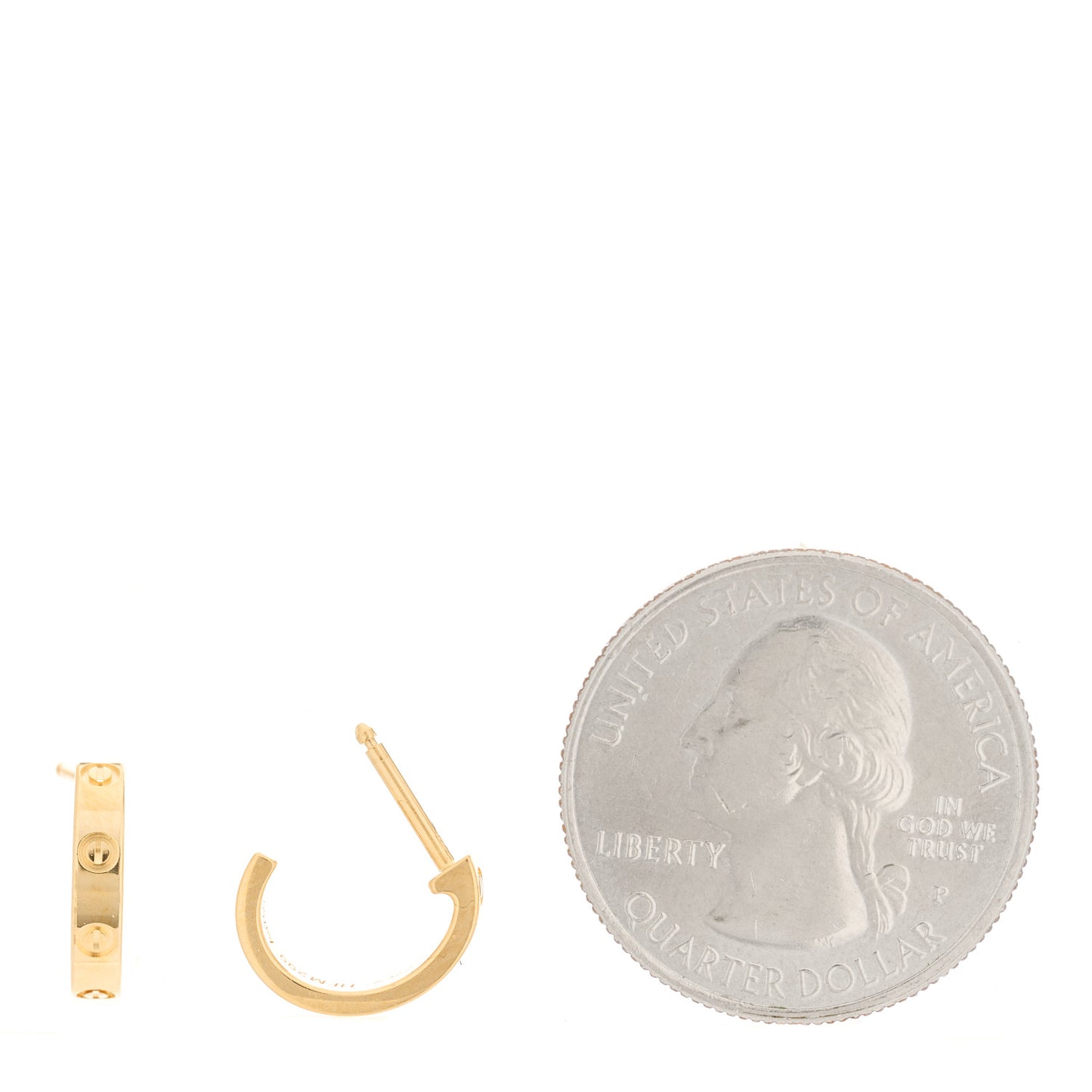 18K Yellow Gold Small LOVE Hoop Earrings