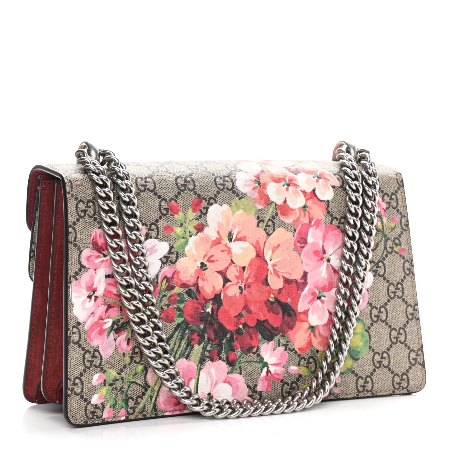 GG Supreme Monogram Blooms Small Dionysus Shoulder Bag Beige Multicolor Dry Rose
