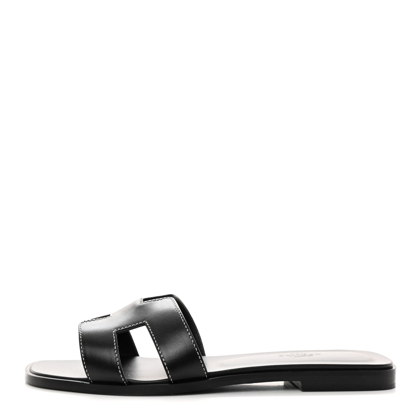 Box Calfskin Oran Sandals 38.5 Black