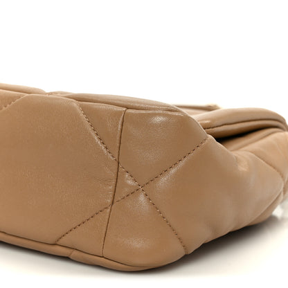 Chanel Lambskin Quilted Medium Chanel 19 Flap Dark Beige 10 of 10