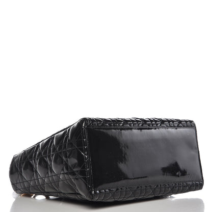 Christian Dior Patent Cannage Medium Lady Dior Black 4 of 8