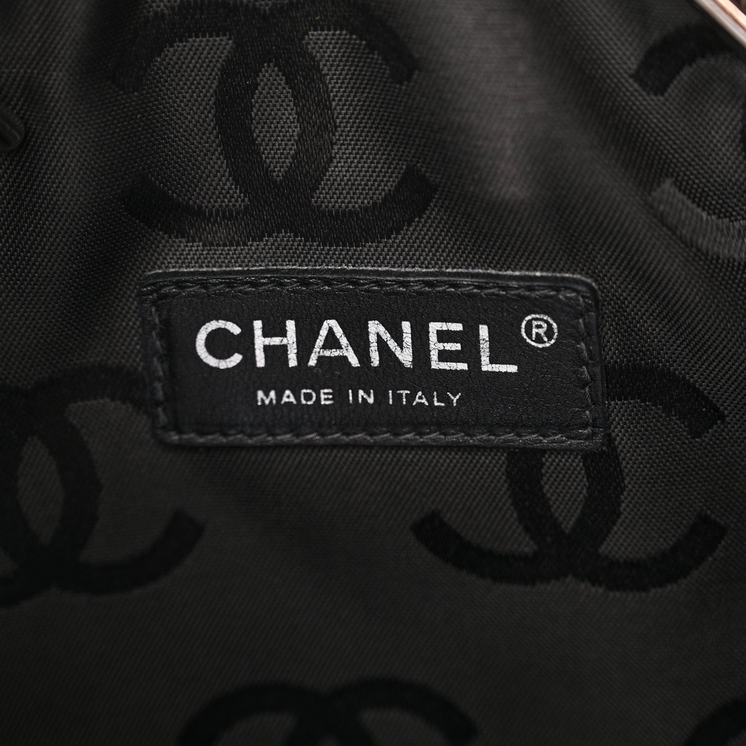Chanel Calfskin Quilted Cambon Flat Tote Pink Black 6 of 14
