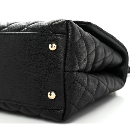 Chanel Caviar Quilted Small Coco Handle Flap Black 10 of 11