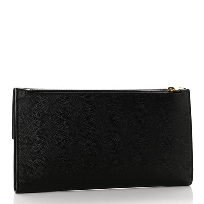 Saint Laurent Grain De Poudre Monogram Uptown Wallet Black 3 of 8