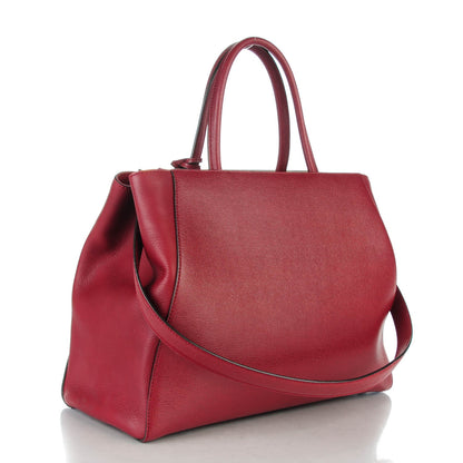 Fendi Vitello Elite Flamingo Regular 2Jours Tote Amarena 3 of 9