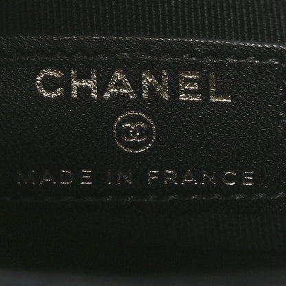 Chanel Lambskin Quilted Top Handle Flap Clutch With Chain Black 7 of 13