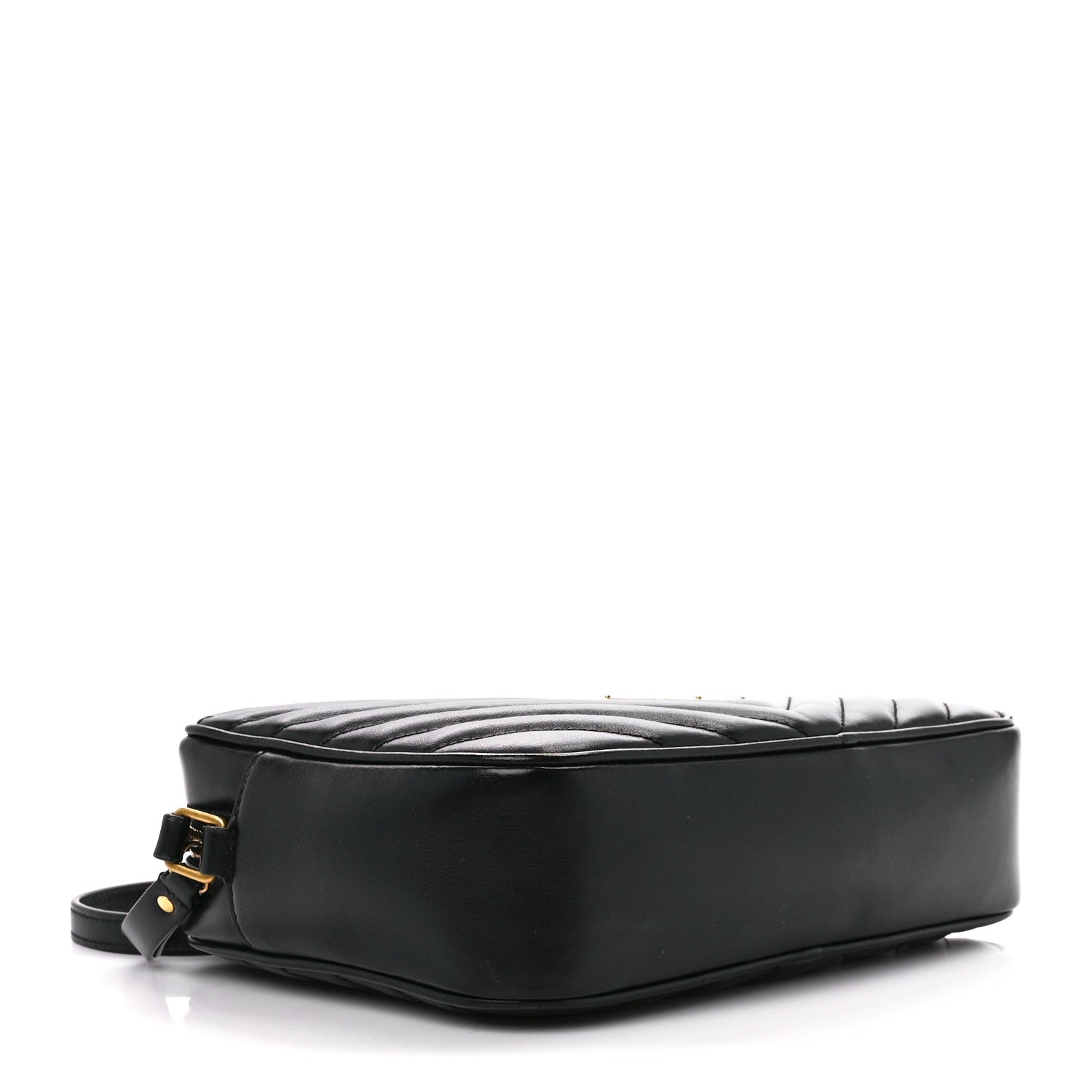 Saint Laurent Calfskin Matelasse Monogram Lou Camera Bag Black 4 of 10