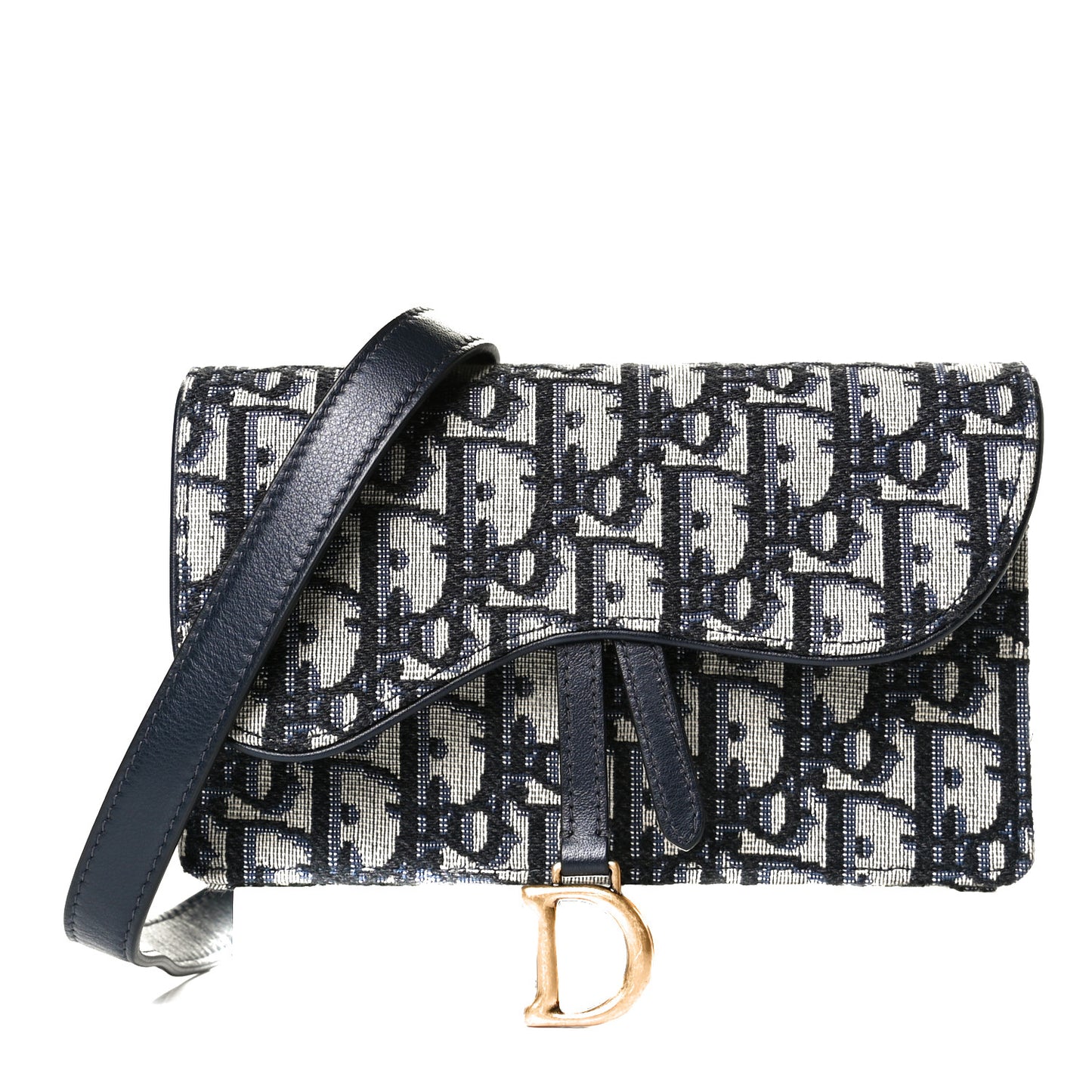 Oblique Saddle Belt Bag Blue