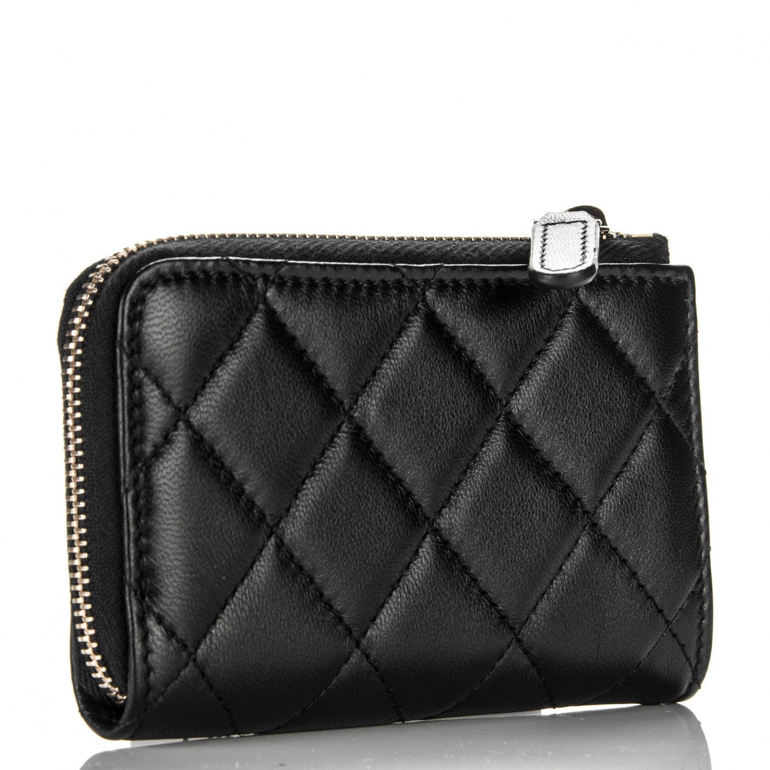 Chanel Lambskin Quilted Key Holder Case Black 3 of 8
