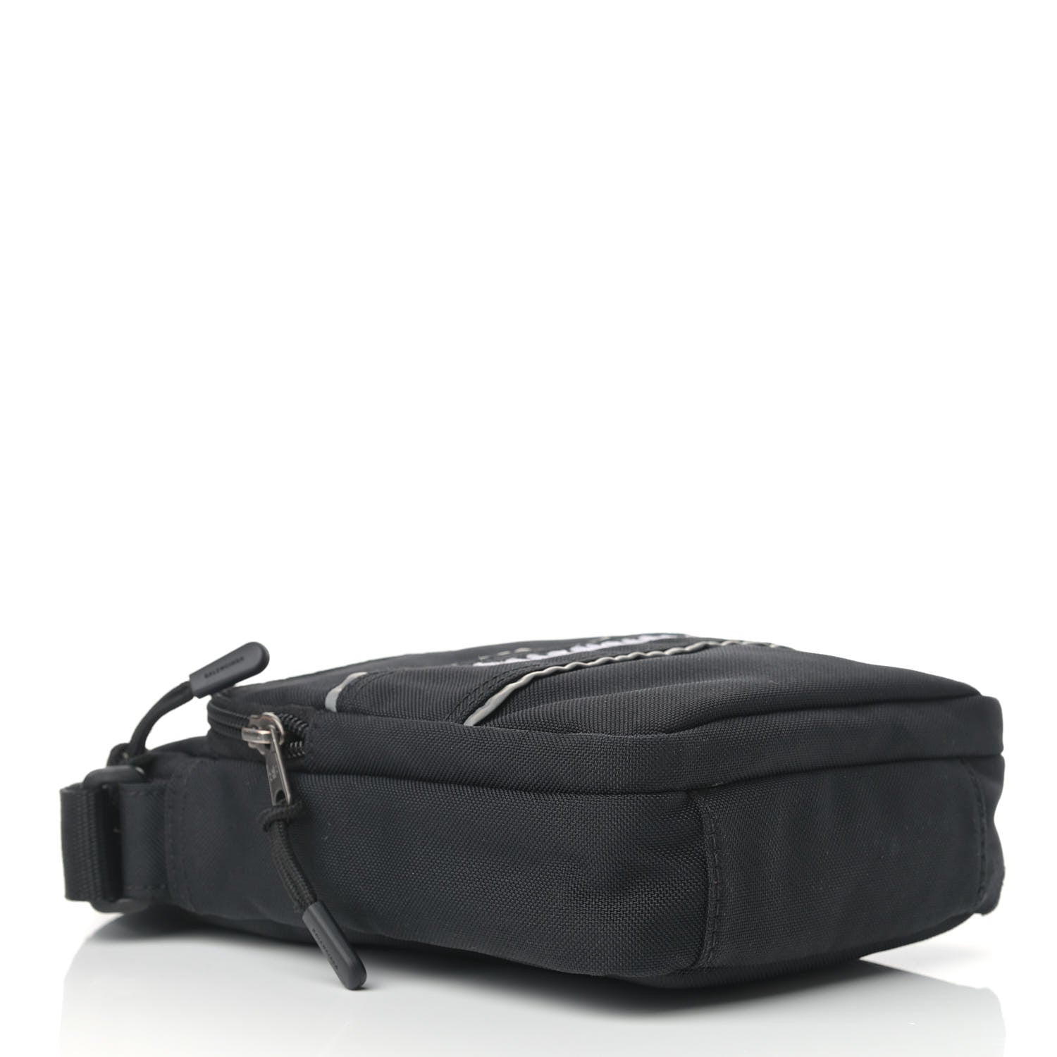 Balenciaga Recycled Nylon Small Sport Messenger Bag Black White 4 of 12