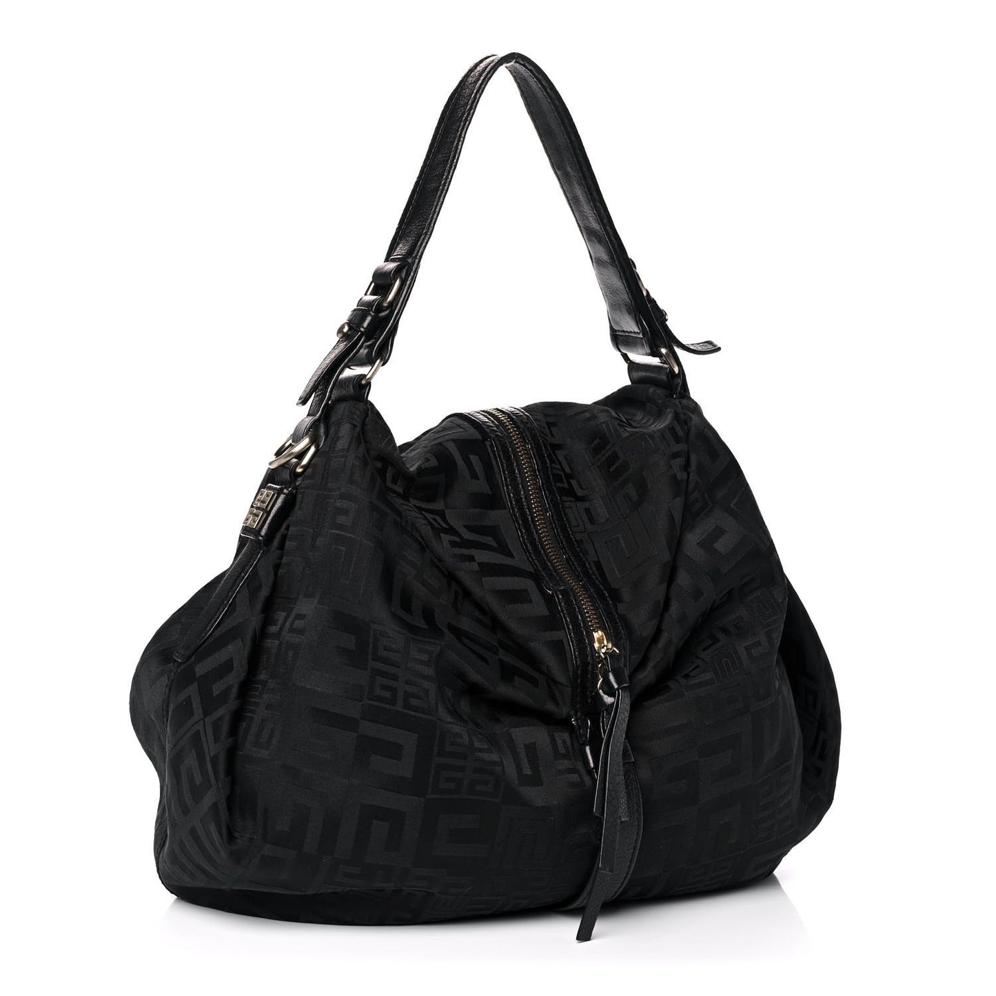Nylon Hobo Bag Black