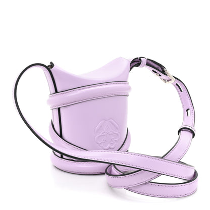 Alexander McQueen Calfskin Mini Curve Bucket Bag Light Purple 3 of 10