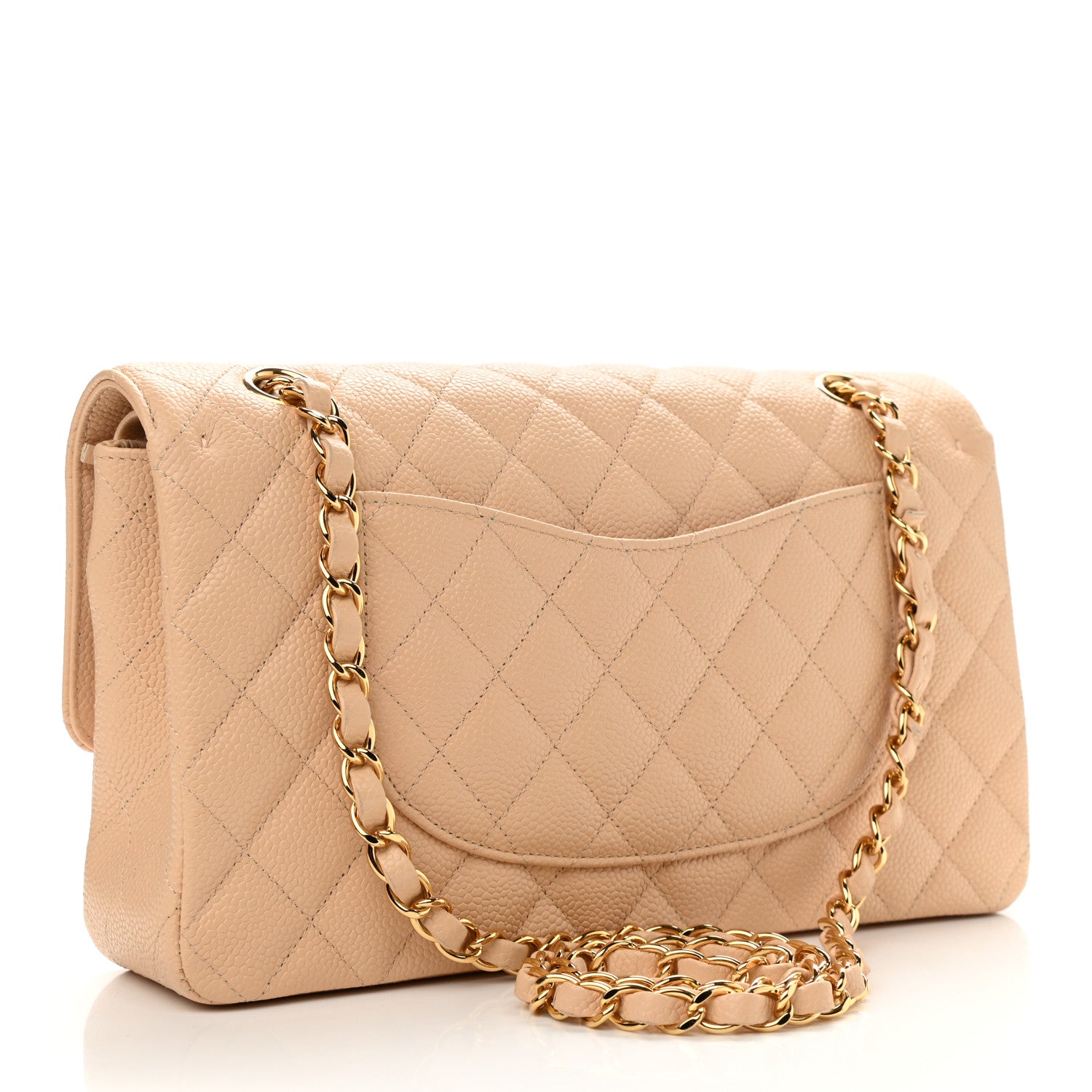 Chanel Caviar Quilted Medium Double Flap Beige Clair 3 of 11
