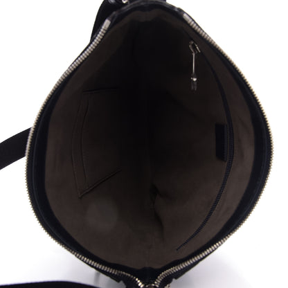 Gucci Guccissima Signature Medium Flat Messenger Bag Blue 5 of 9