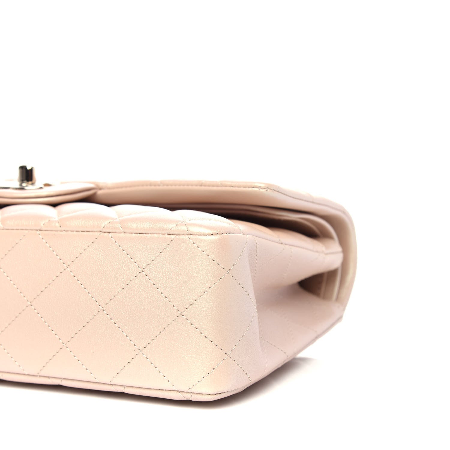 Chanel Iridescent Calfskin Quilted Medium Double Flap Beige 9 of 10