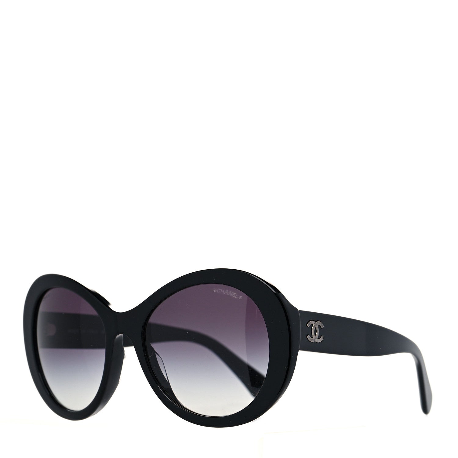 Chanel Oval CC Sunglasses 5372-A Black 1 of 7