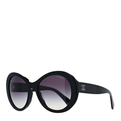 Chanel Oval CC Sunglasses 5372-A Black 1 of 7