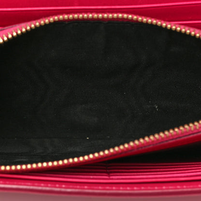Saint Laurent Grain de Poudre Classic Letters Chain Wallet Fuchsia 5 of 21