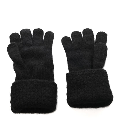 Chanel Cashmere Silk CC Gloves Black 2 of 3