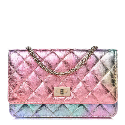 Chanel Metallic Goatskin Quilted 2.55 Reissue Wallet on Chain WOC Multicolor 1 of 4
