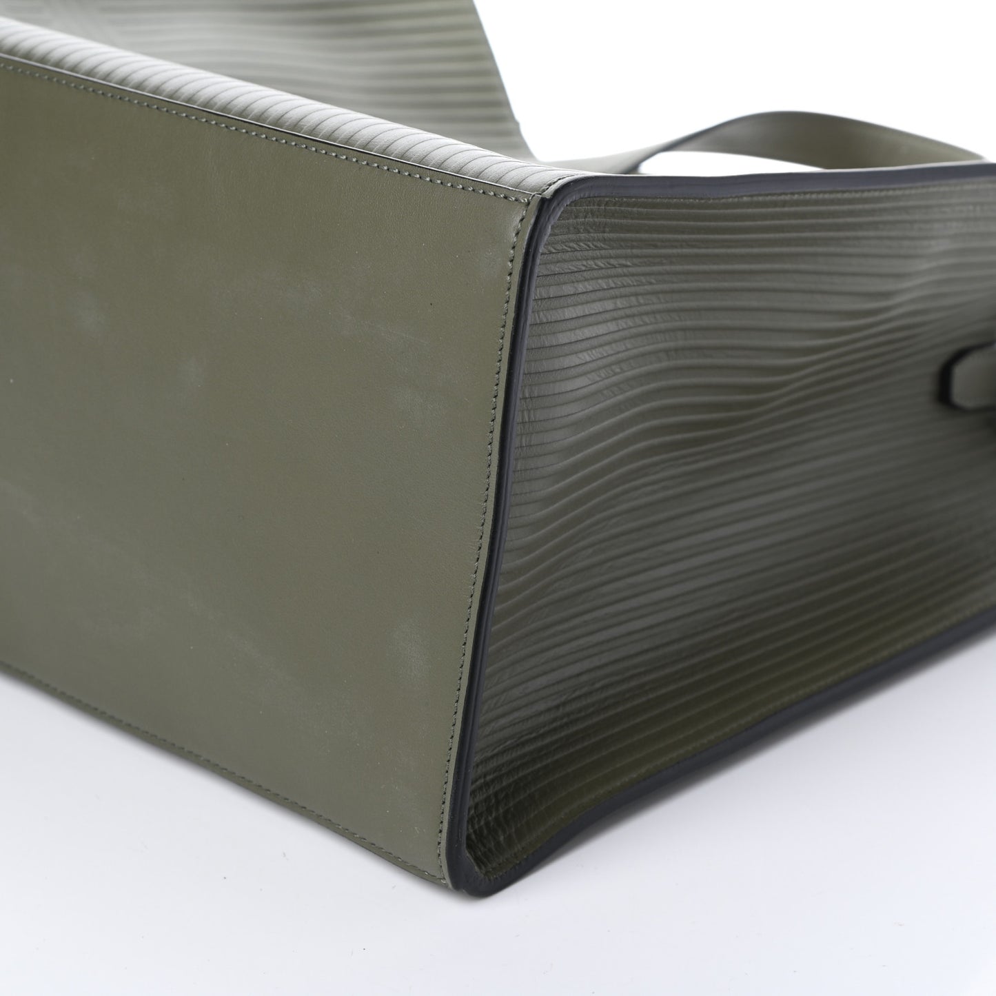 Calfskin Optic Stripe Shopping Tote Equatore