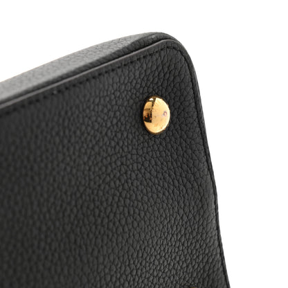 Louis Vuitton Taurillon Capucines MM Black Fuchsia 12 of 13