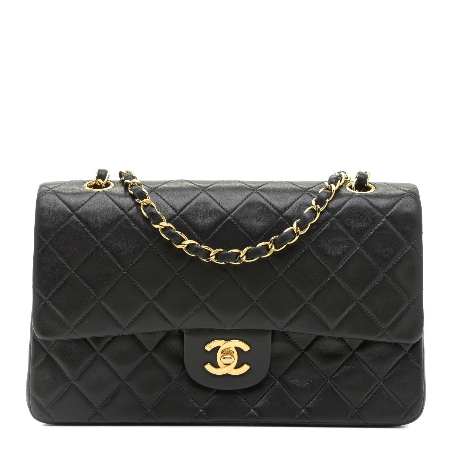 Chanel Lambskin Quilted Medium Double Flap Black 1 of 17