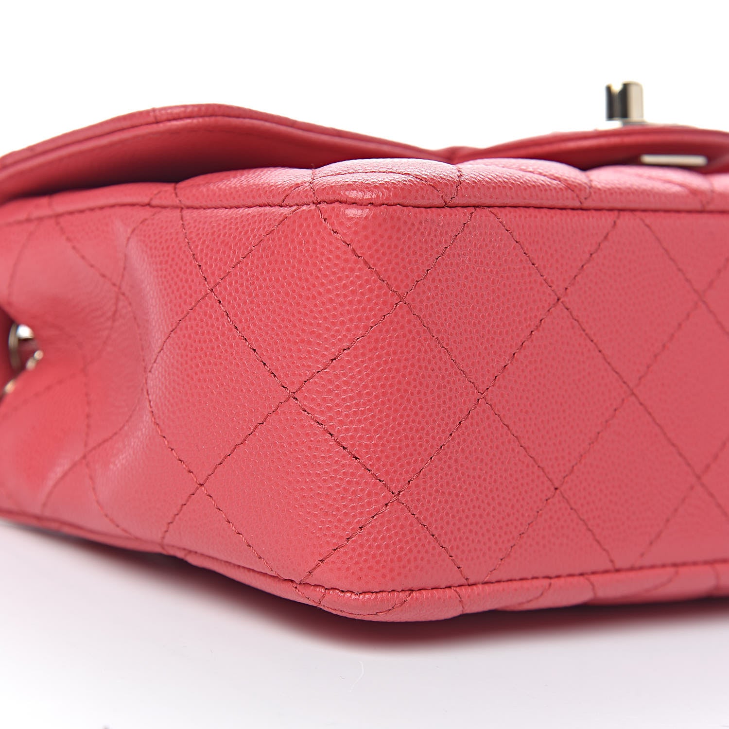Chanel Caviar Quilted Mini Rectangular Flap Dark Pink 8 of 10