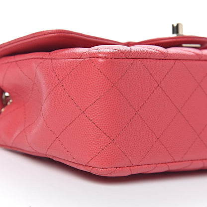 Chanel Caviar Quilted Mini Rectangular Flap Dark Pink 8 of 10
