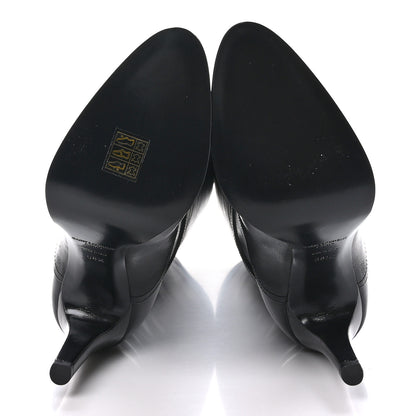Saint Laurent Grained Calfskin Diane 100 Boots 38.5 Black 5 of 8