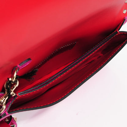 Valentino Garavani Nappa Small Rockstud Wristlet Clutch Fuxia 5 of 8