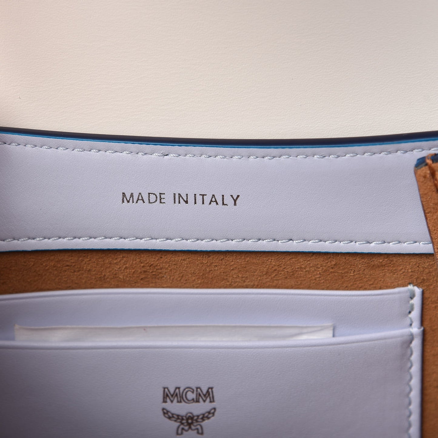 Visetos Calfskin Small Patricia Shoulder Bag Mood Indigo White