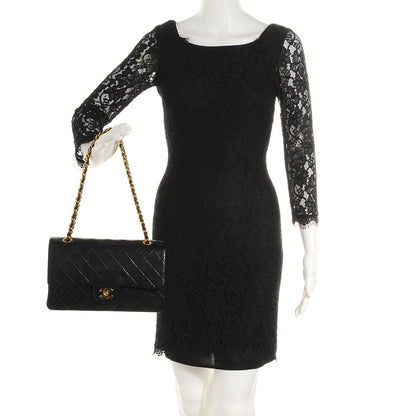 Chanel Lambskin Medium Double Flap Black 2 of 9