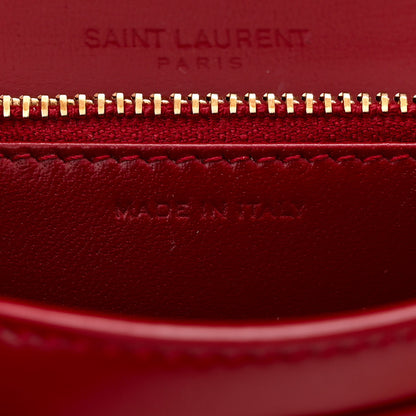 Saint Laurent Calfskin Monogram Chain Card Case Opyum Red 7 of 11