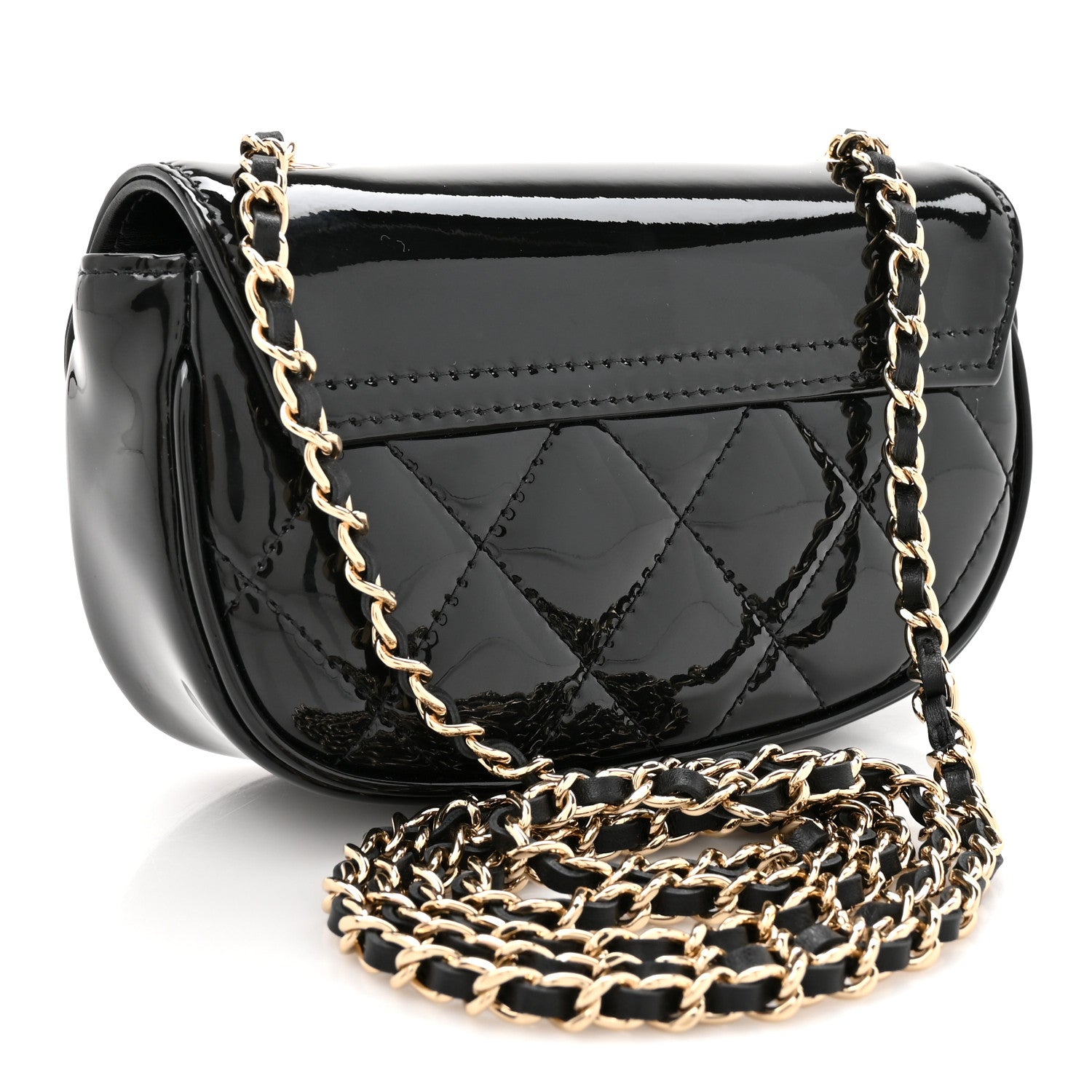 Chanel Patent Calfskin Quilted Mini Flap Black 3 of 11