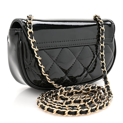 Chanel Patent Calfskin Quilted Mini Flap Black 3 of 11