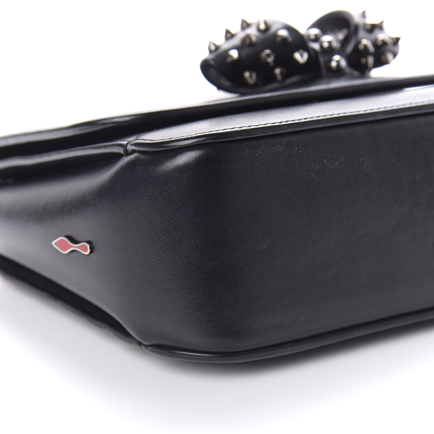 Christian Louboutin Calfskin Small Sweety Charity NV Shoulder Bag Black 8 of 12