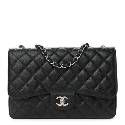 Chanel Caviar Quilted Jumbo Single Flap Black 1 of 12