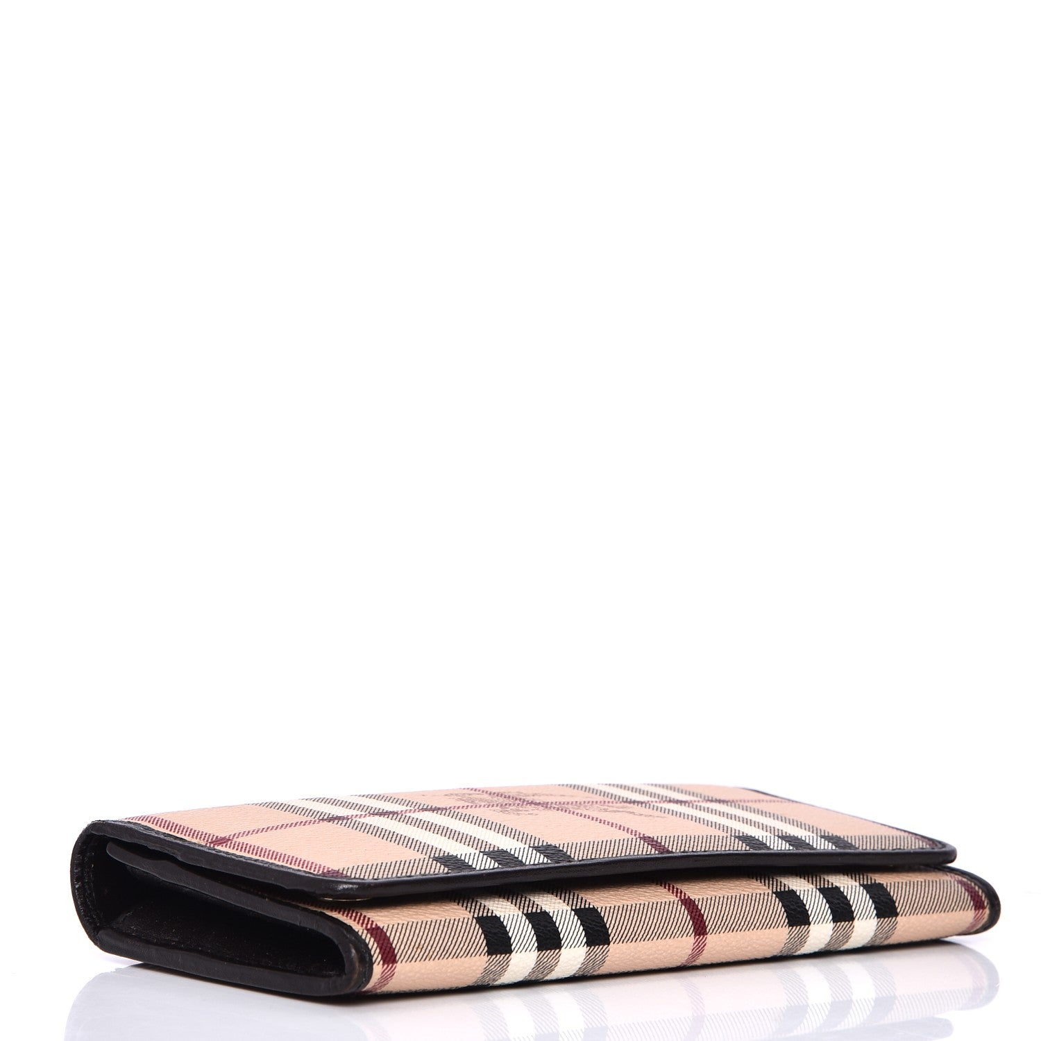 Burberry Haymarket Check Continental Flap Wallet Chocolate 4 of 14
