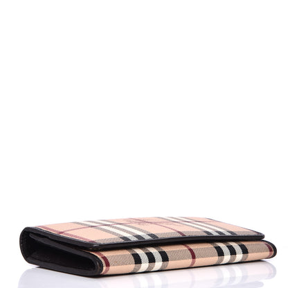 Burberry Haymarket Check Continental Flap Wallet Chocolate 4 of 14