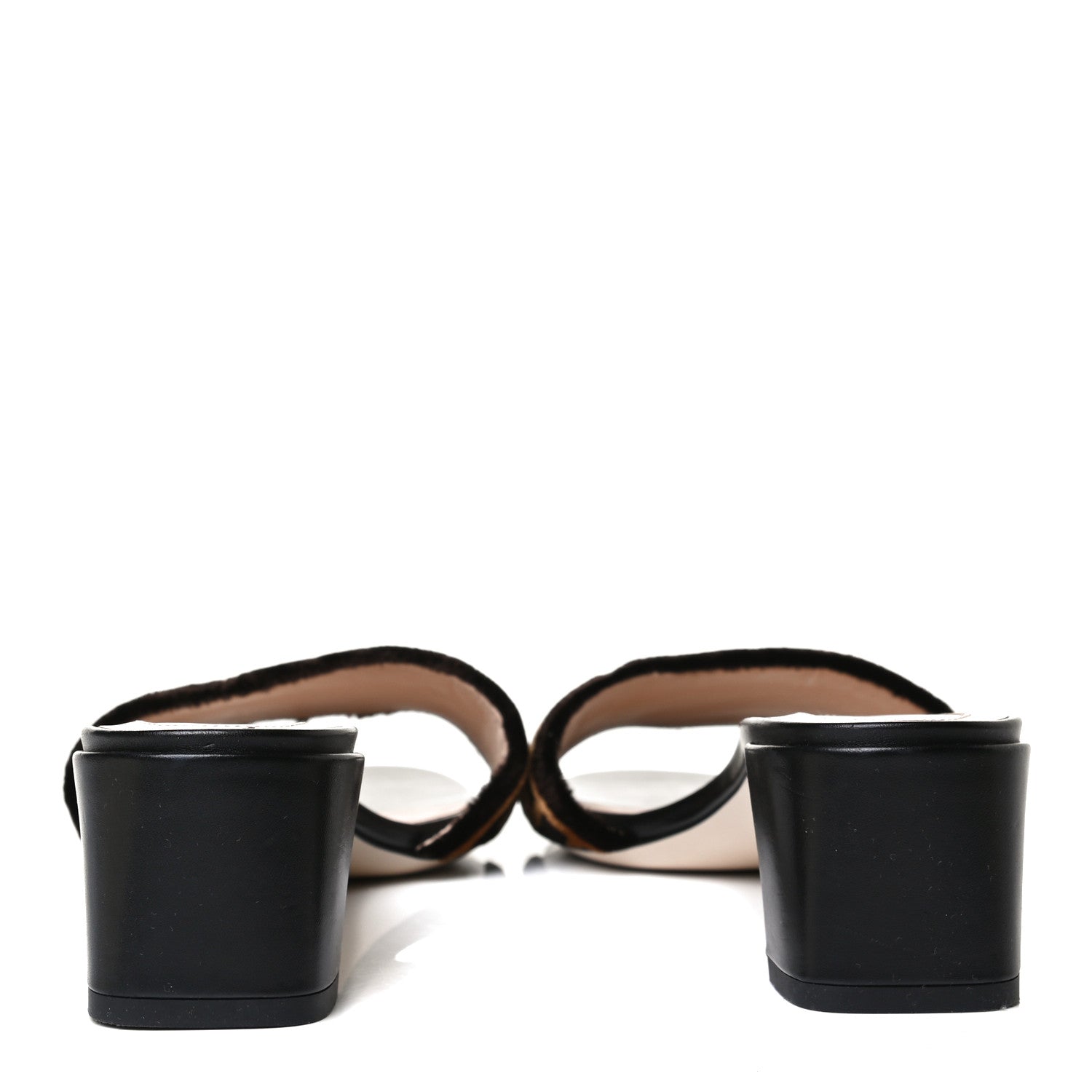 Fendi Velvet FF Slide Sandals 39 Tobacco 6 of 12