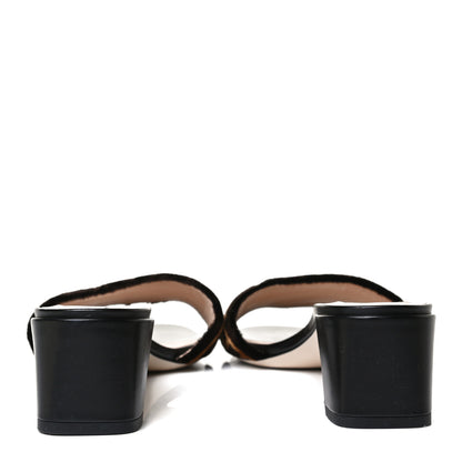 Fendi Velvet FF Slide Sandals 39 Tobacco 6 of 12