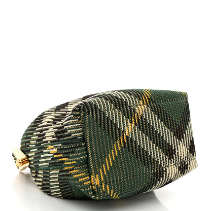Burberry Canvas Knitted Check Mini Peg Duffle Bag Ivy 4 of 9