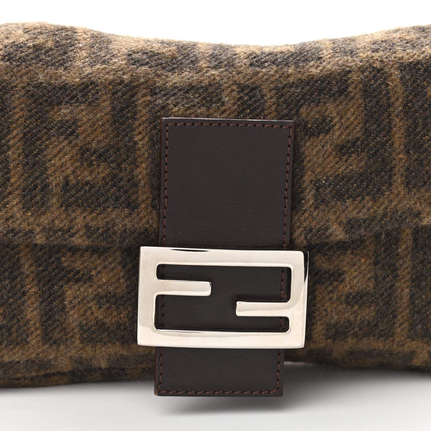 Fendi Wool Zucca Baguette Tobacco 7 of 9