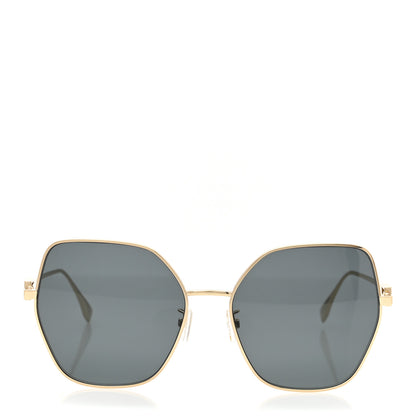 Fendi Metal Aviator Sunglasses FE40033U Light Gold 2 of 6