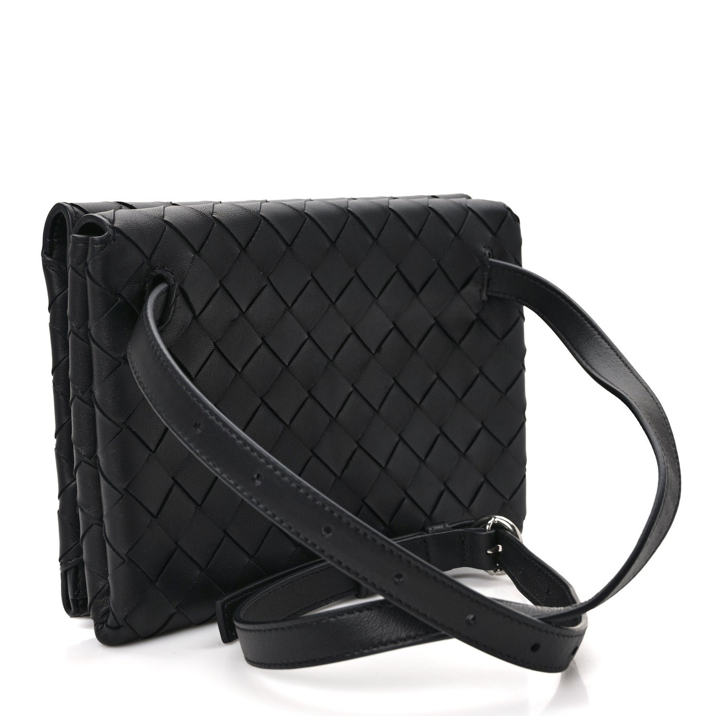 Nappa Intrecciato Belt Bag Black