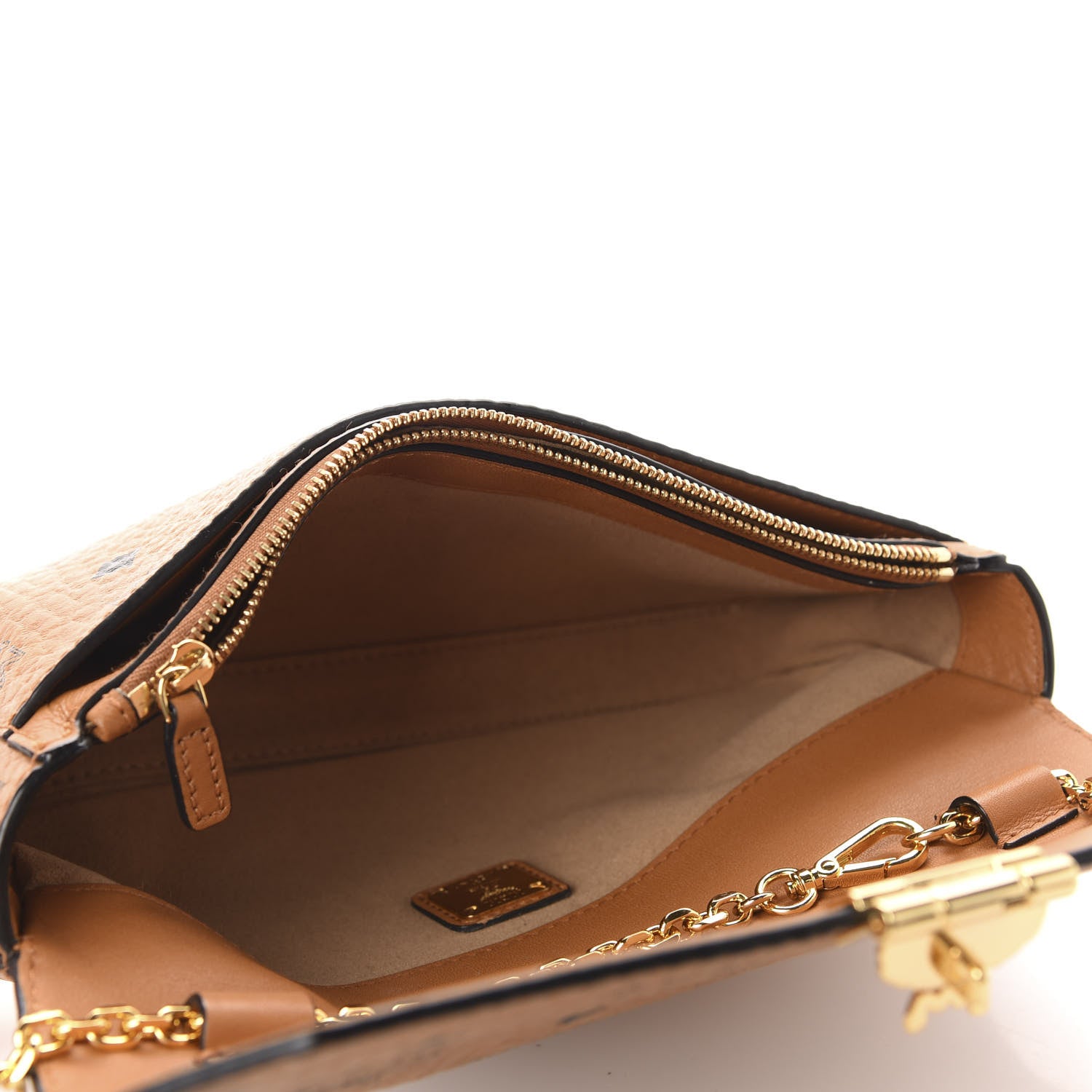 MCM Visetos Small Millie Crossbody Bag Cognac 5 of 9